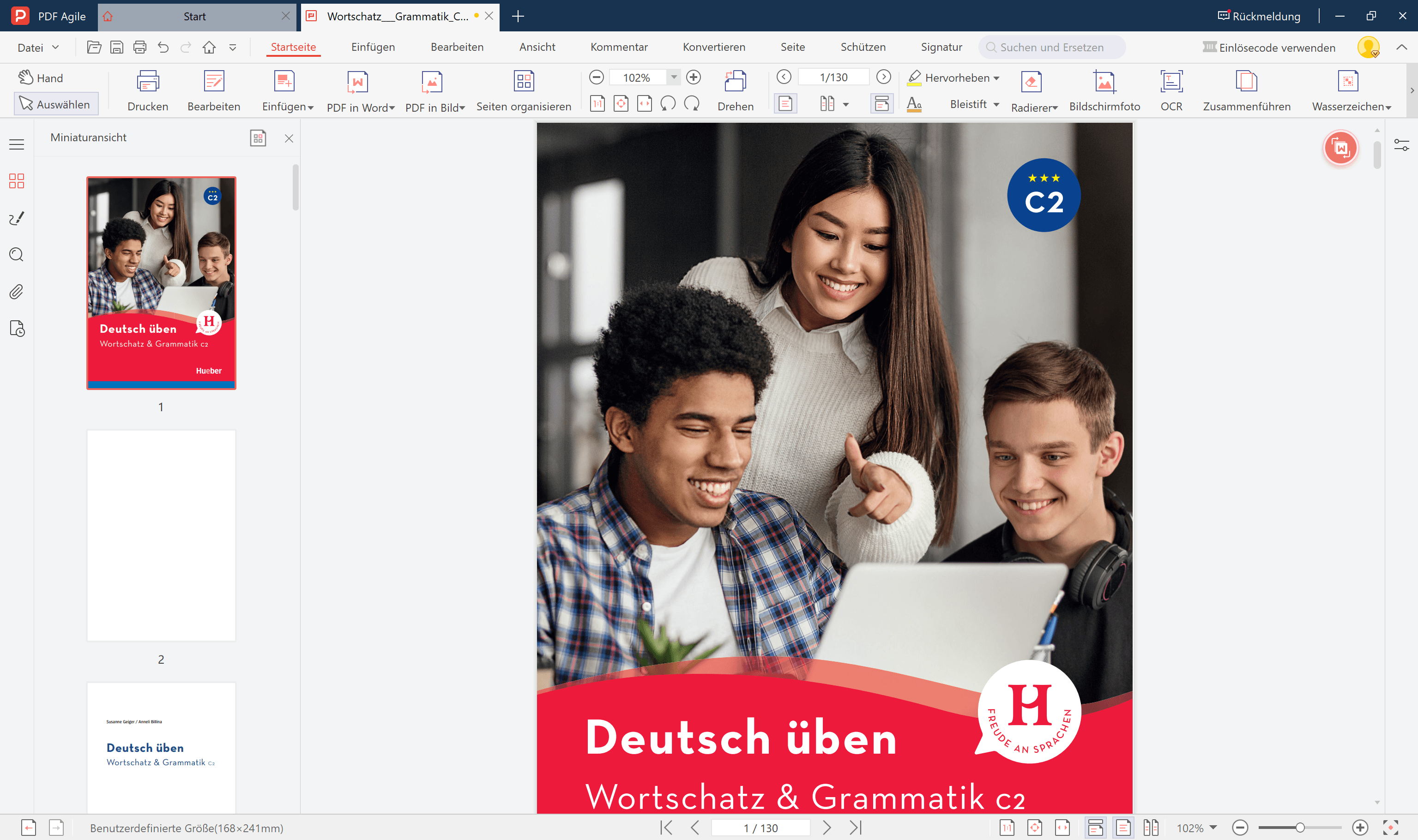 1. Öffne dein PDF-Dokument in PDF Agile.