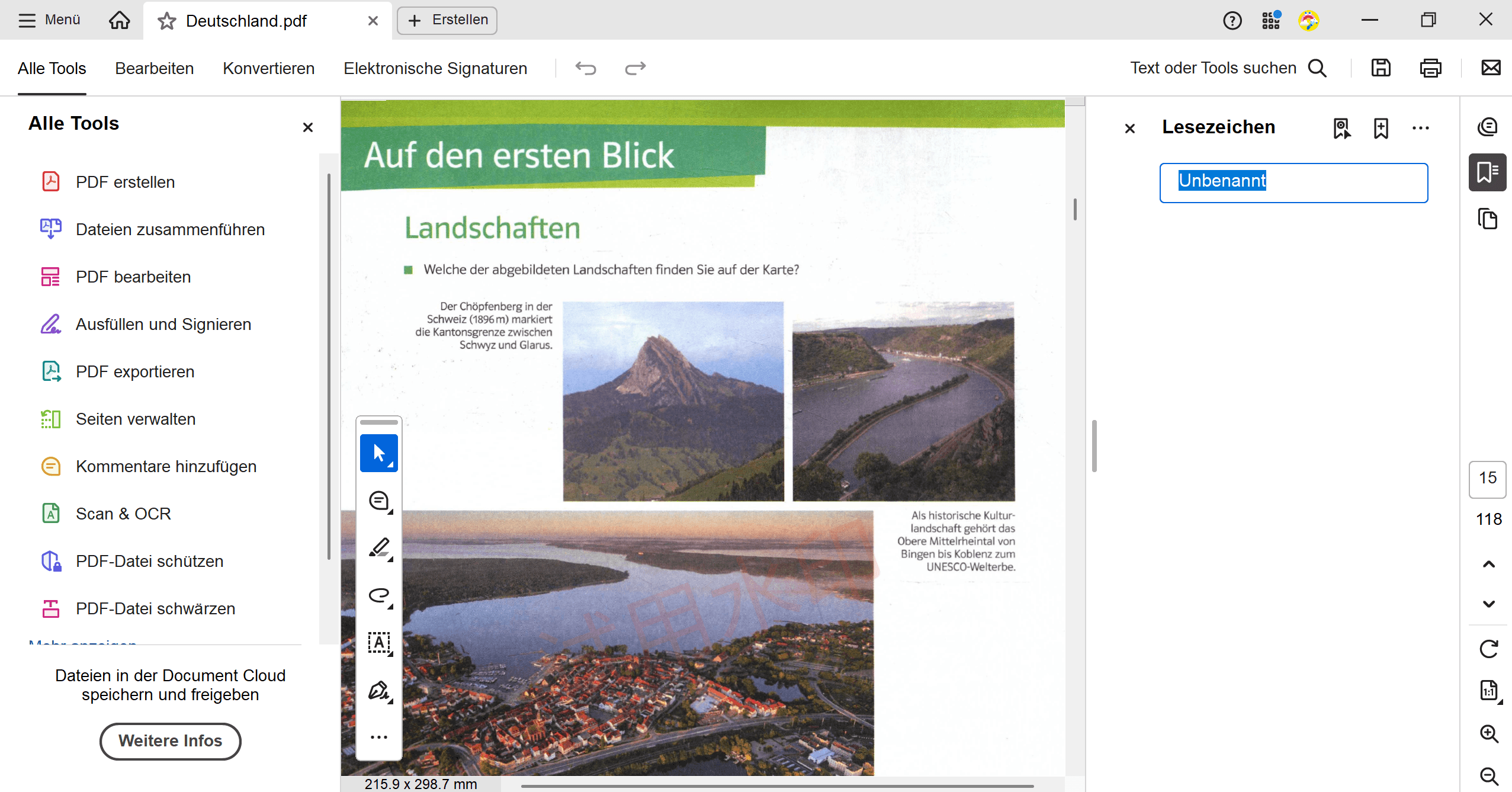 1. Öffnen Sie Ihre PDF-Datei