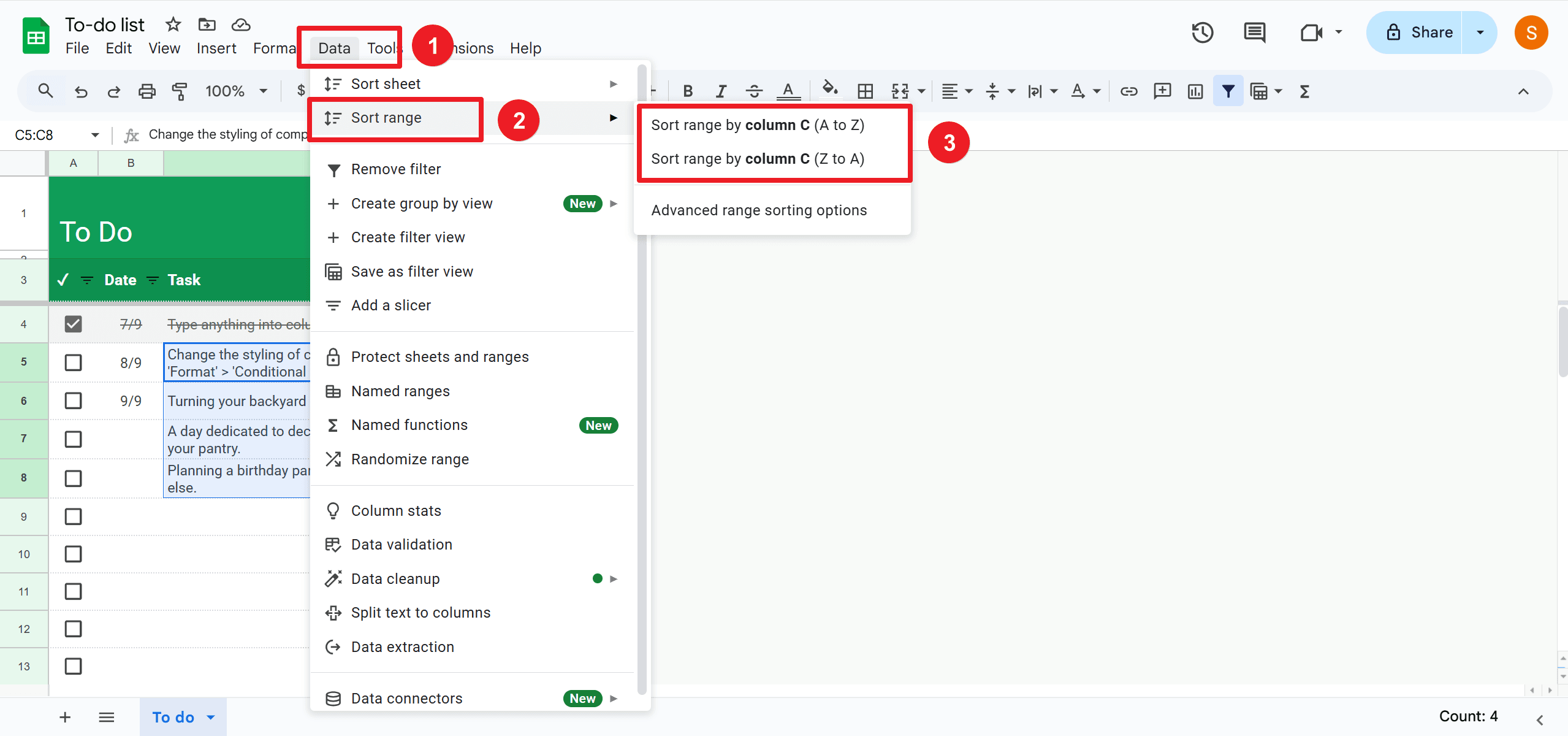 1. Using Google Sheets