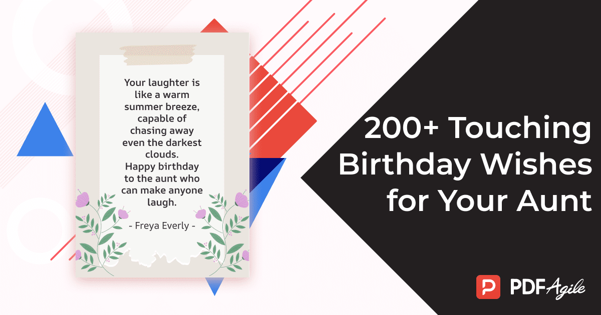 200+ Touching Birthday Wishes for Your Aunt