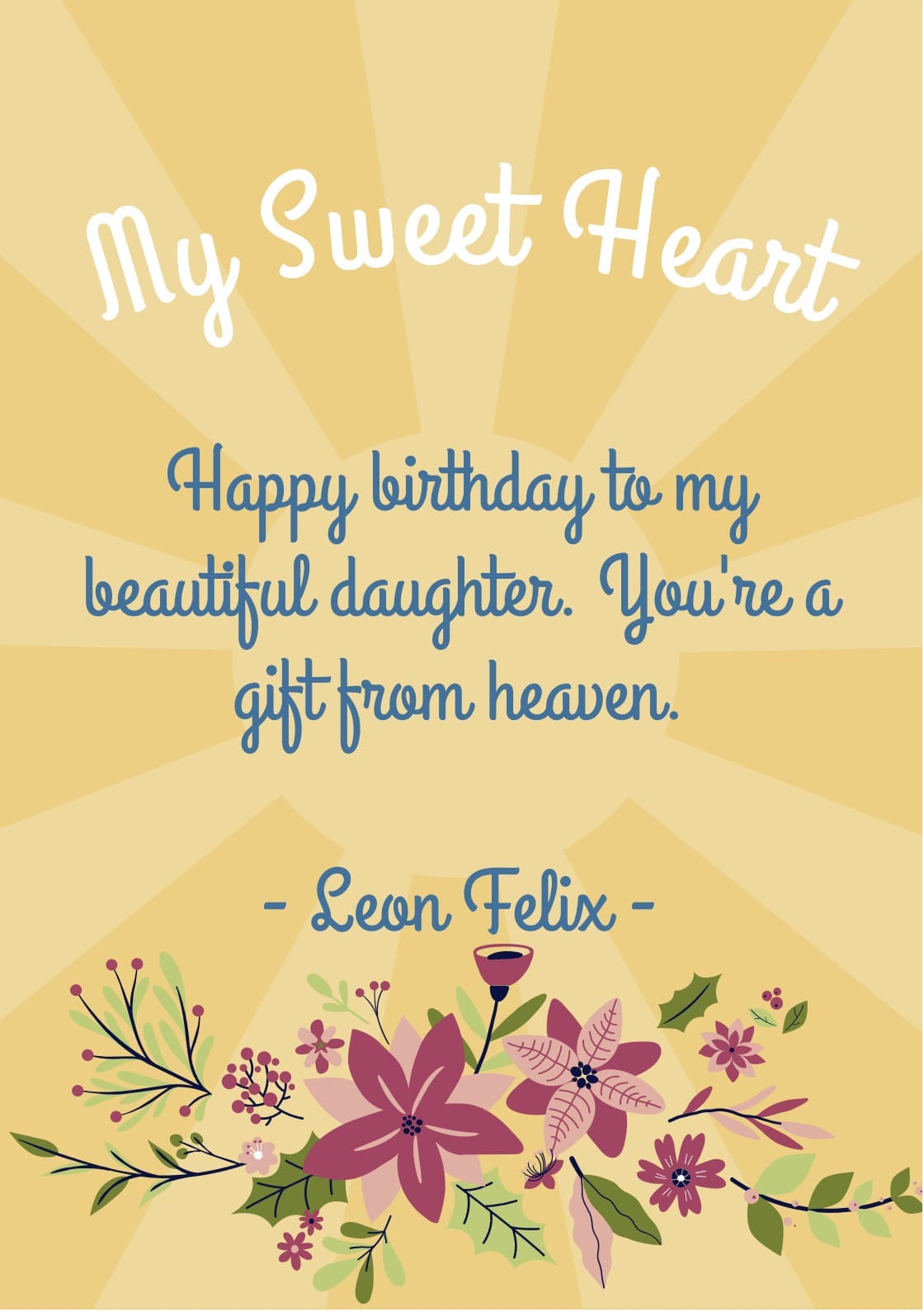 Inspirational Blessing Birthday Wishes For Daughter From Mom 