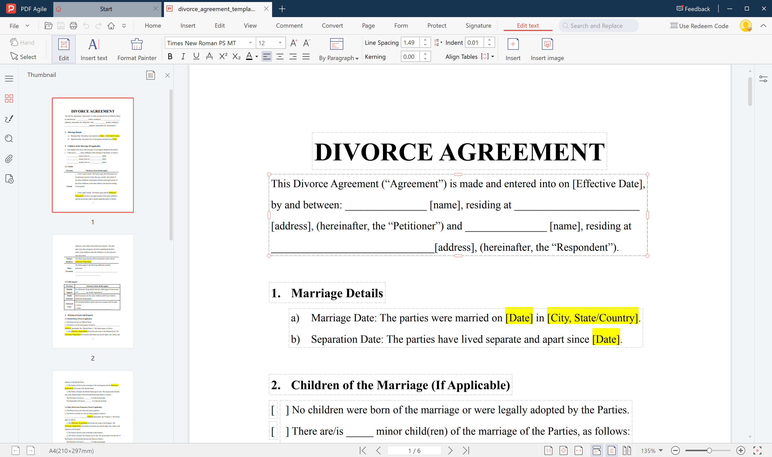 Download and Open the Template
