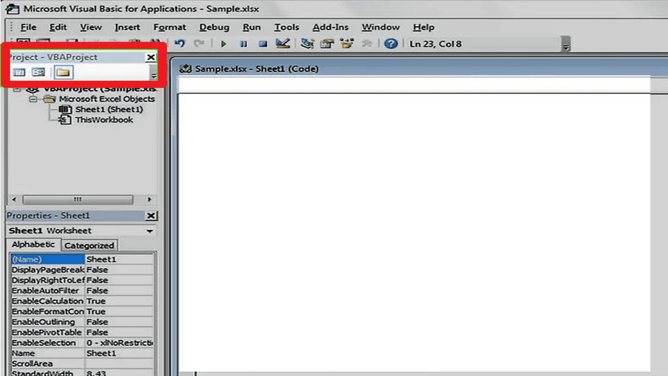 2.It creates a new code module