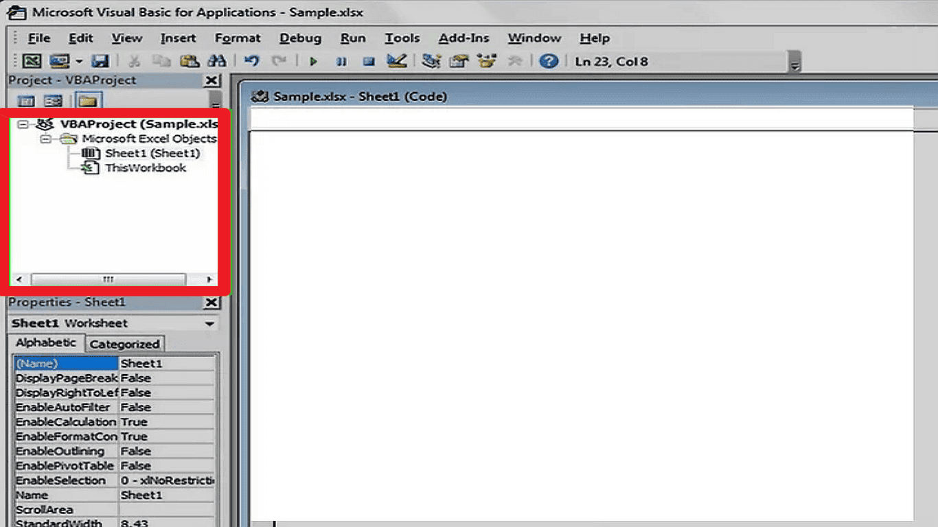 Press Alt+F11 to open the Visual Basic Editor.