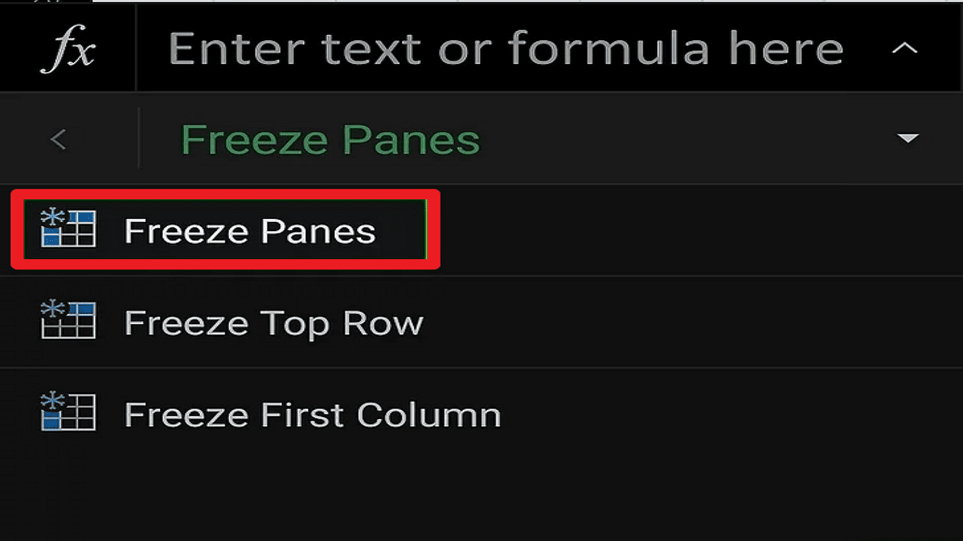 step 4 tap the same freeze option again