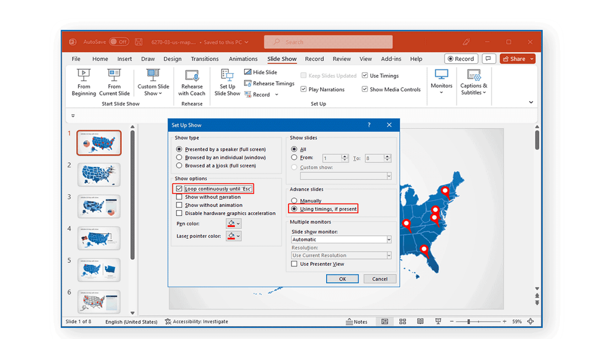 3.Choose Manually under slide advancement