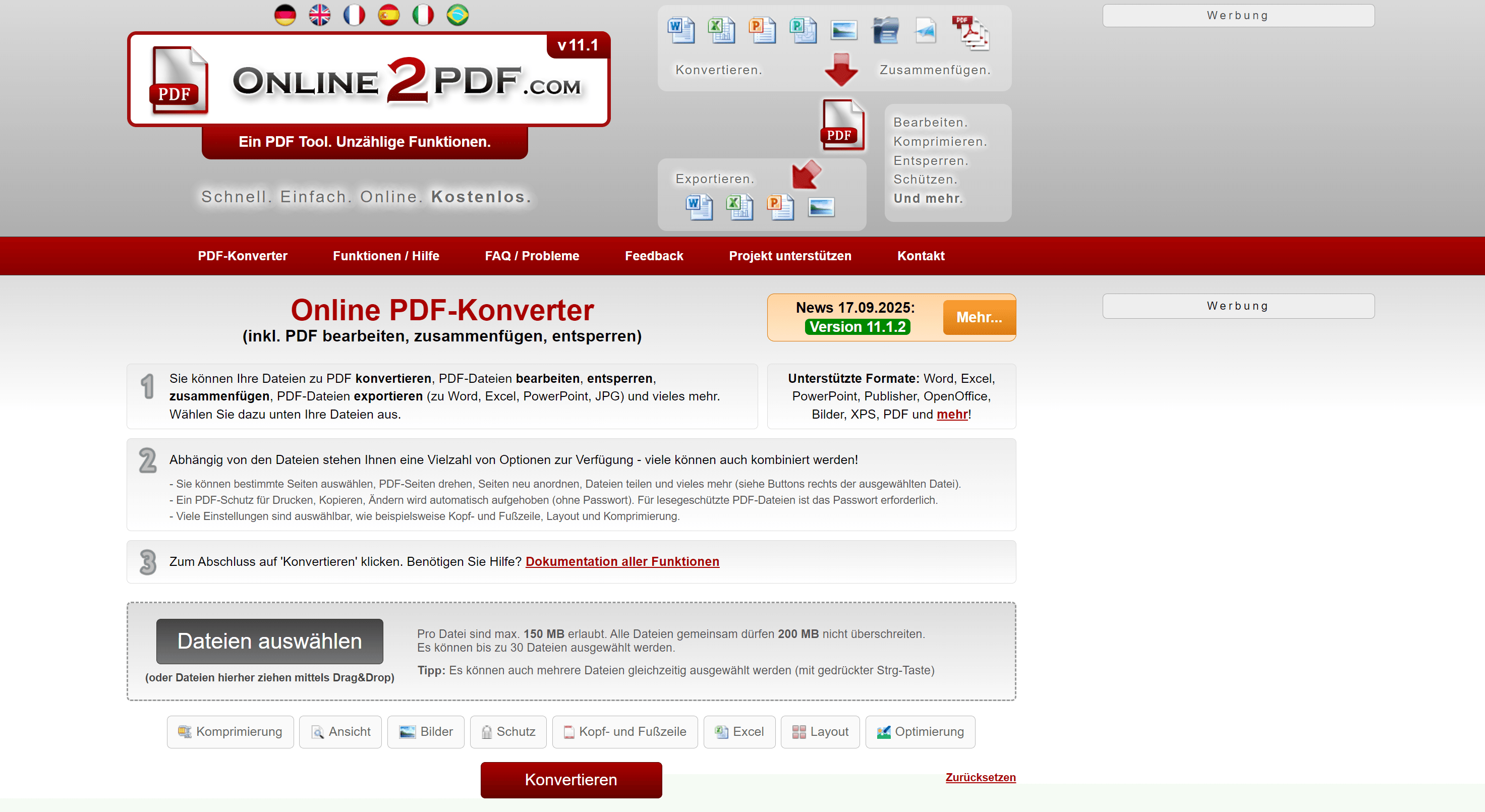Methode 1: RTF mit Online-Konvertern in PDF umwandeln (Schnell & Kostenlos)