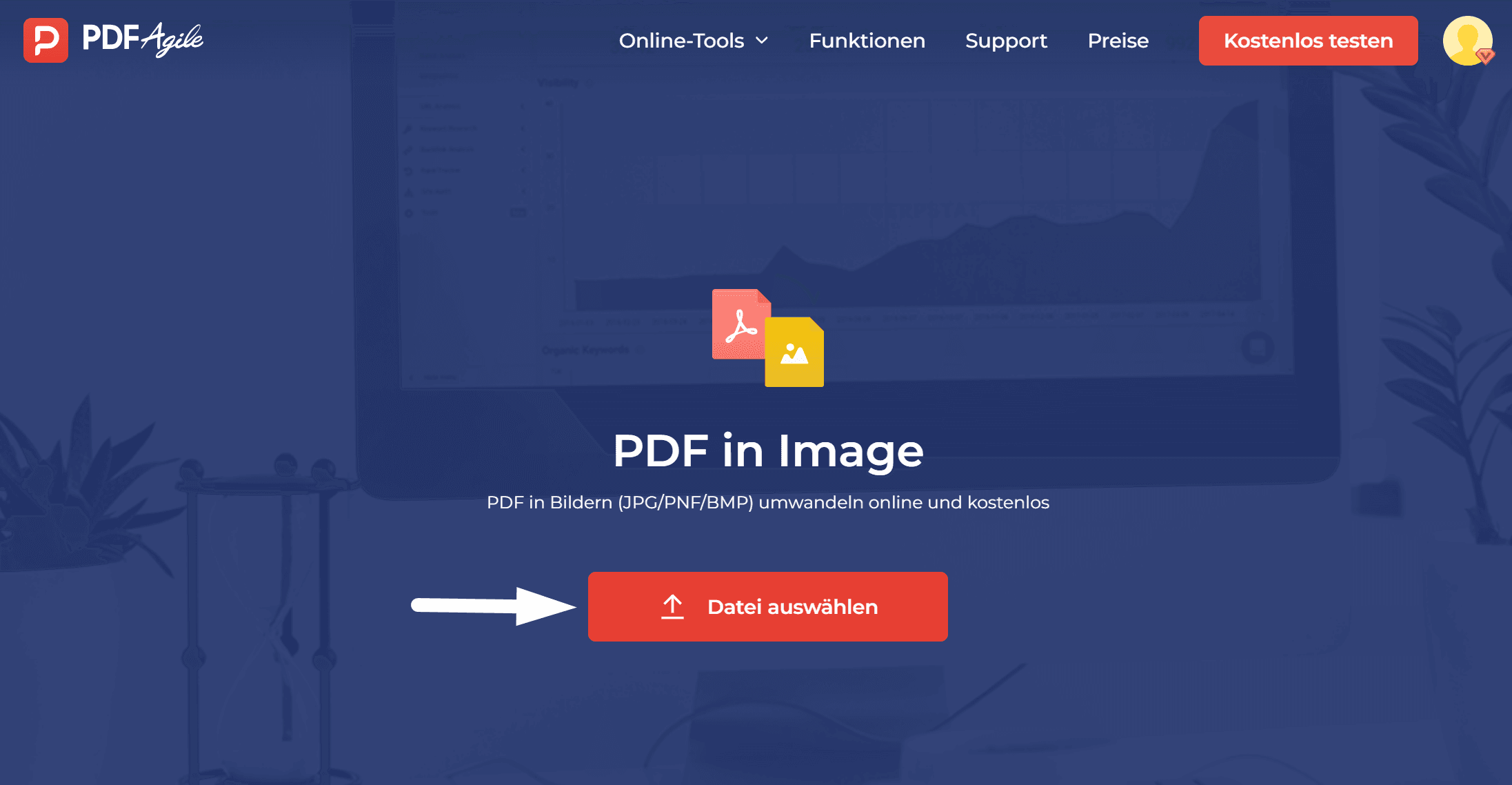 3. Wählen Sie PDF zu Bild.