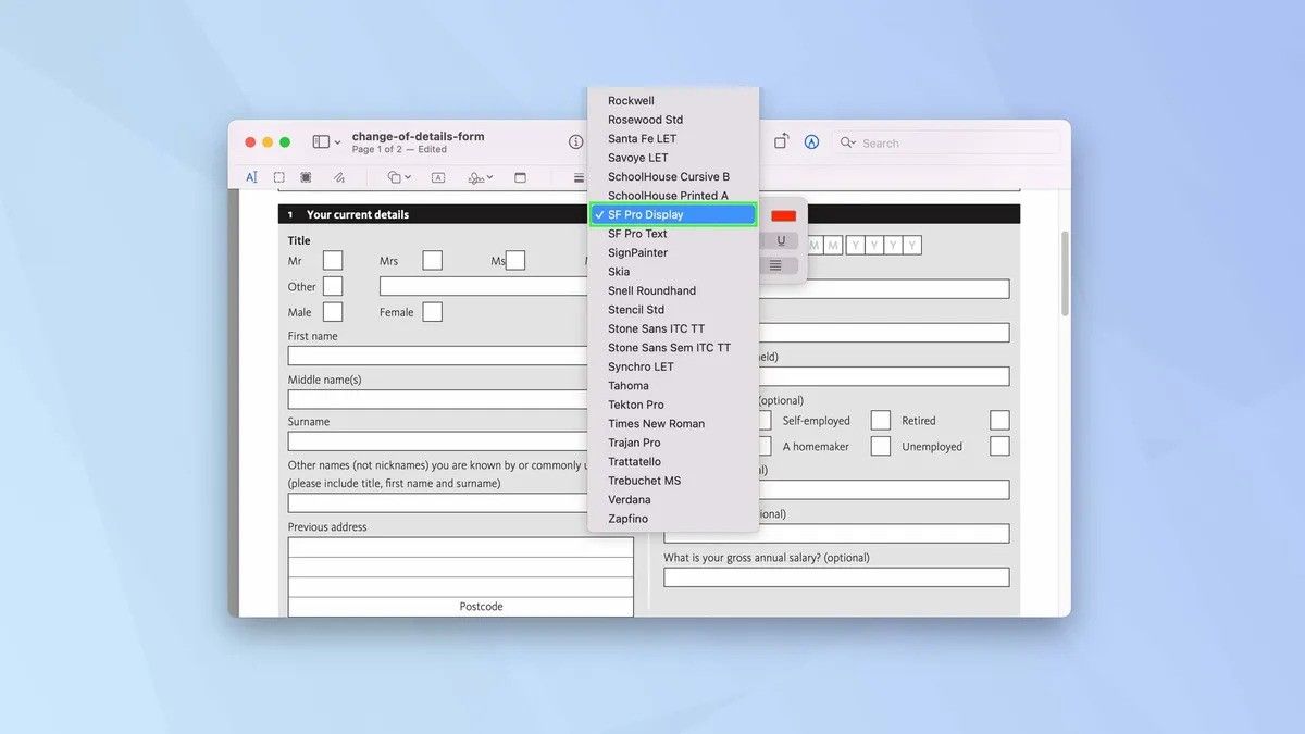 Adding Text to a PDF on Mac