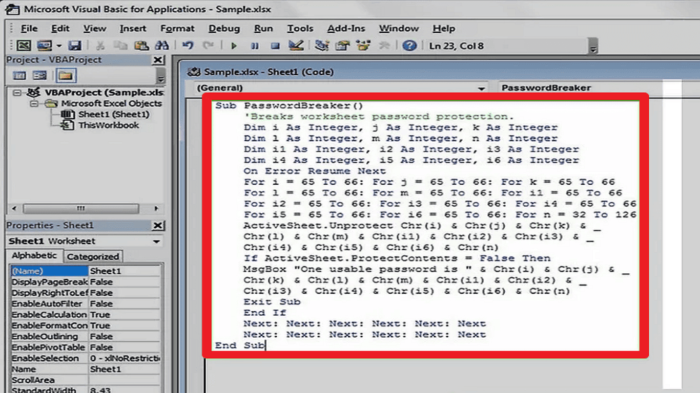4.Executing the Code