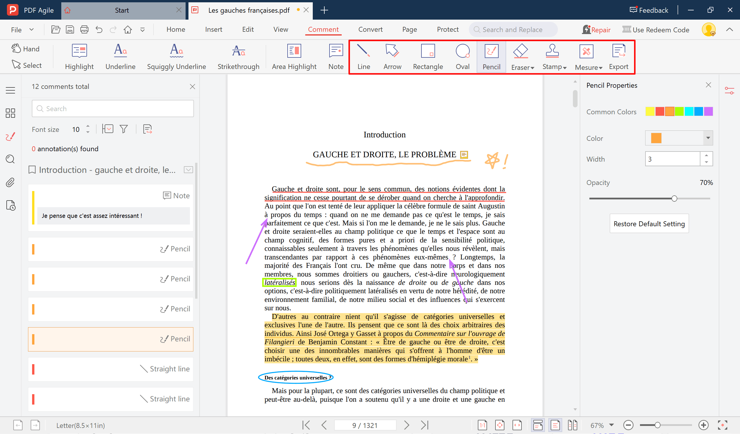 4. Pour ajouter diverses formes dans PDF Agile
