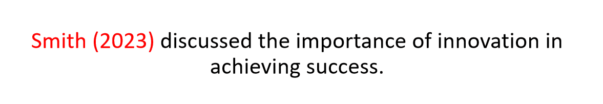 Example of referencing source in a summary: