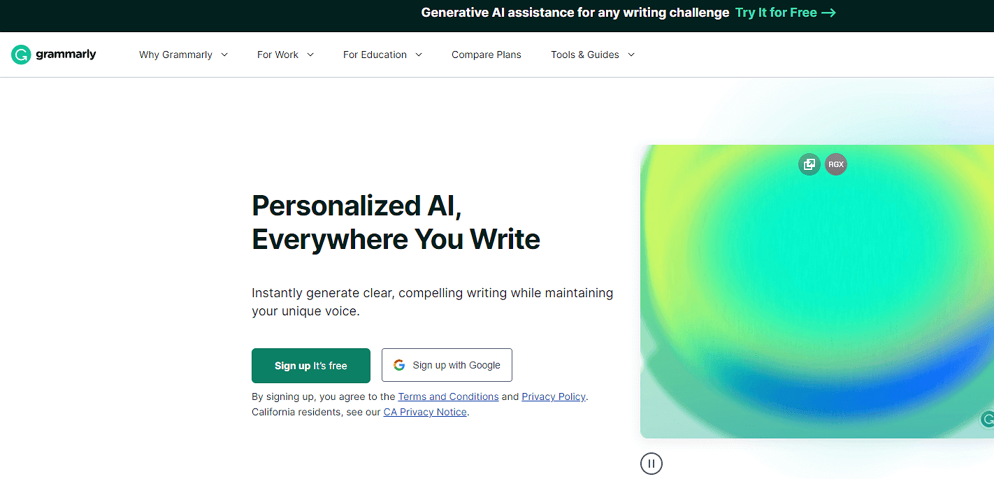 1.Open Grammarly