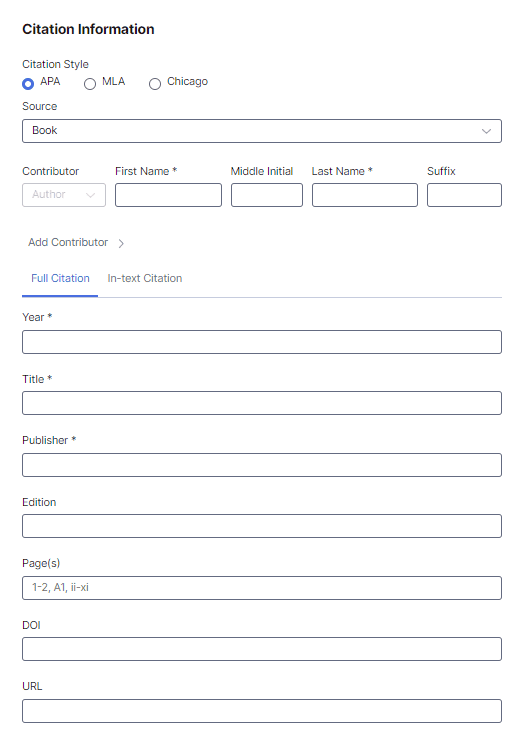 3.Choose Citation Format