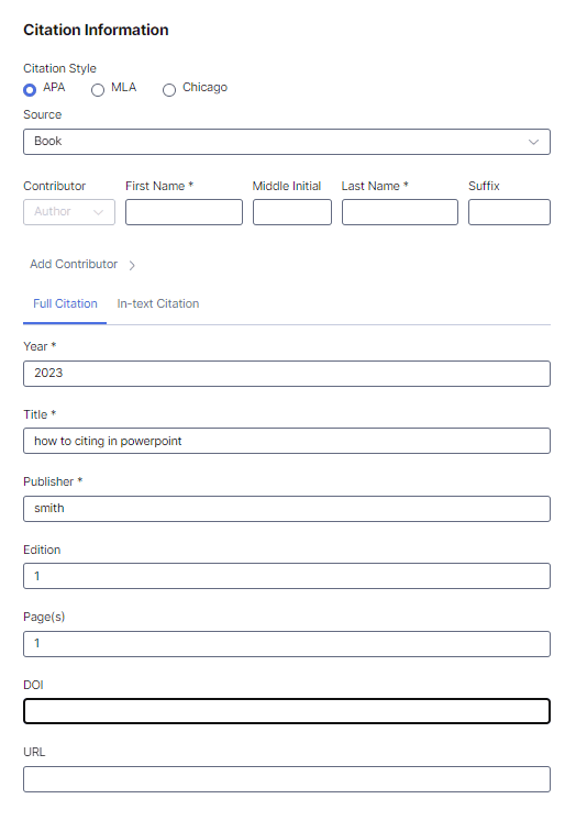 4.Enter Presentation Details