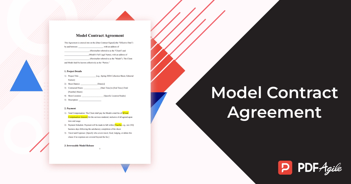 model contract agreement
