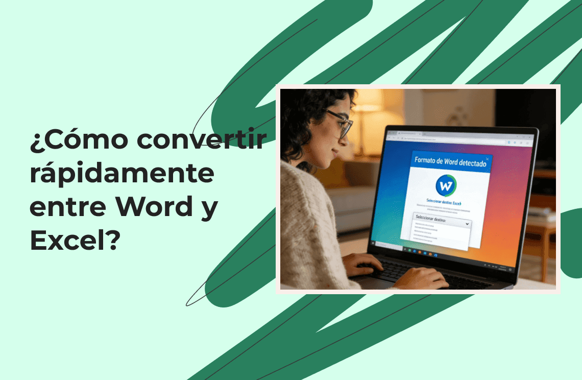 cómo convertir rápidamente entre Word y Excel
