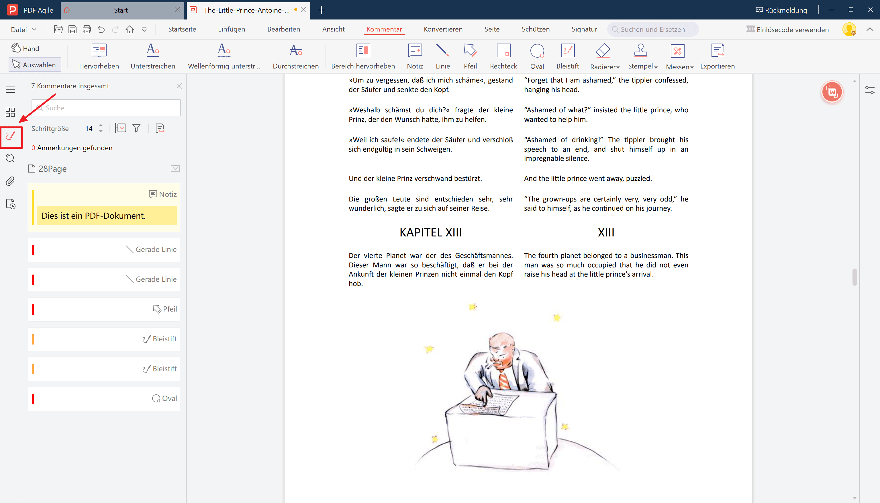 6. Kommentare verwalten in PDF Agile: