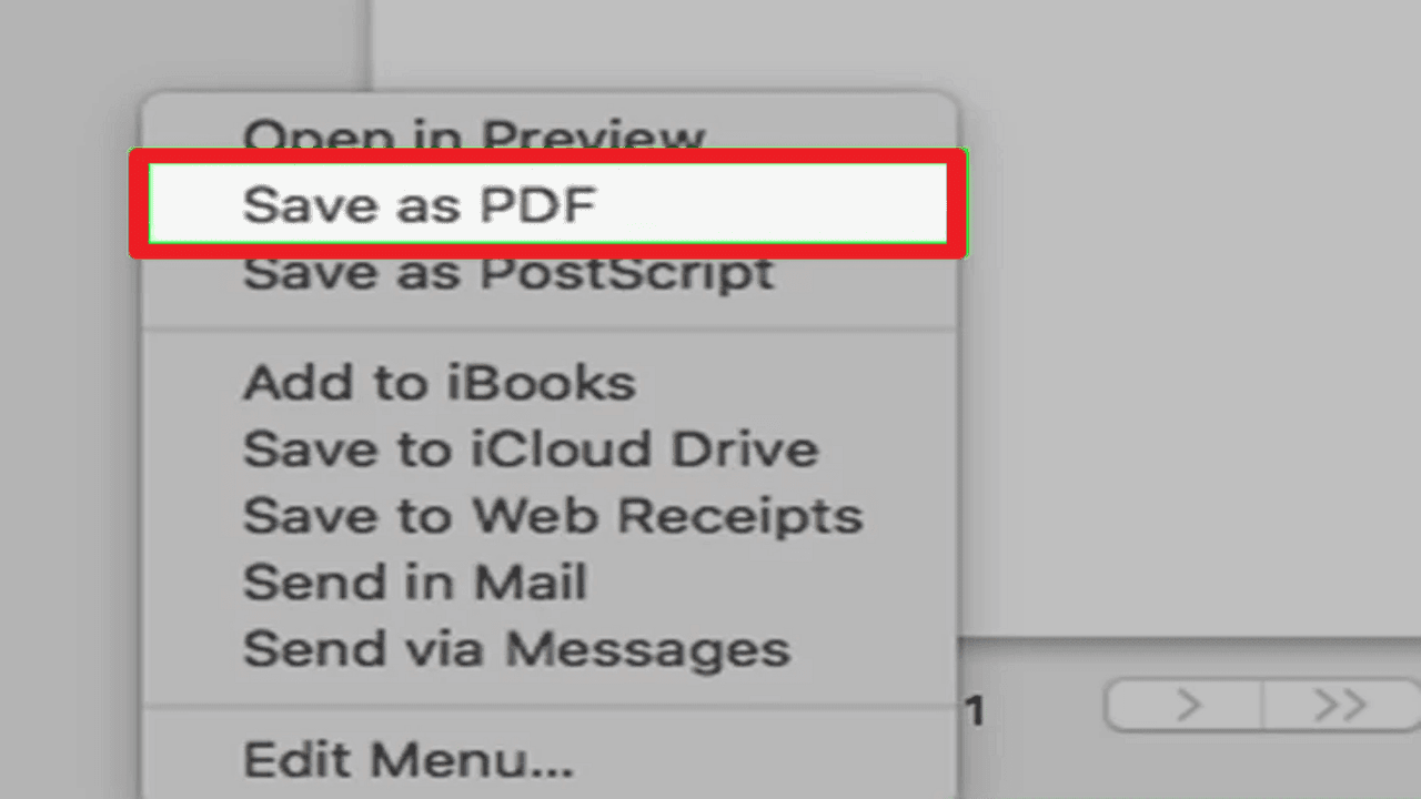 6. Wählen Sie "Als PDF speichern"