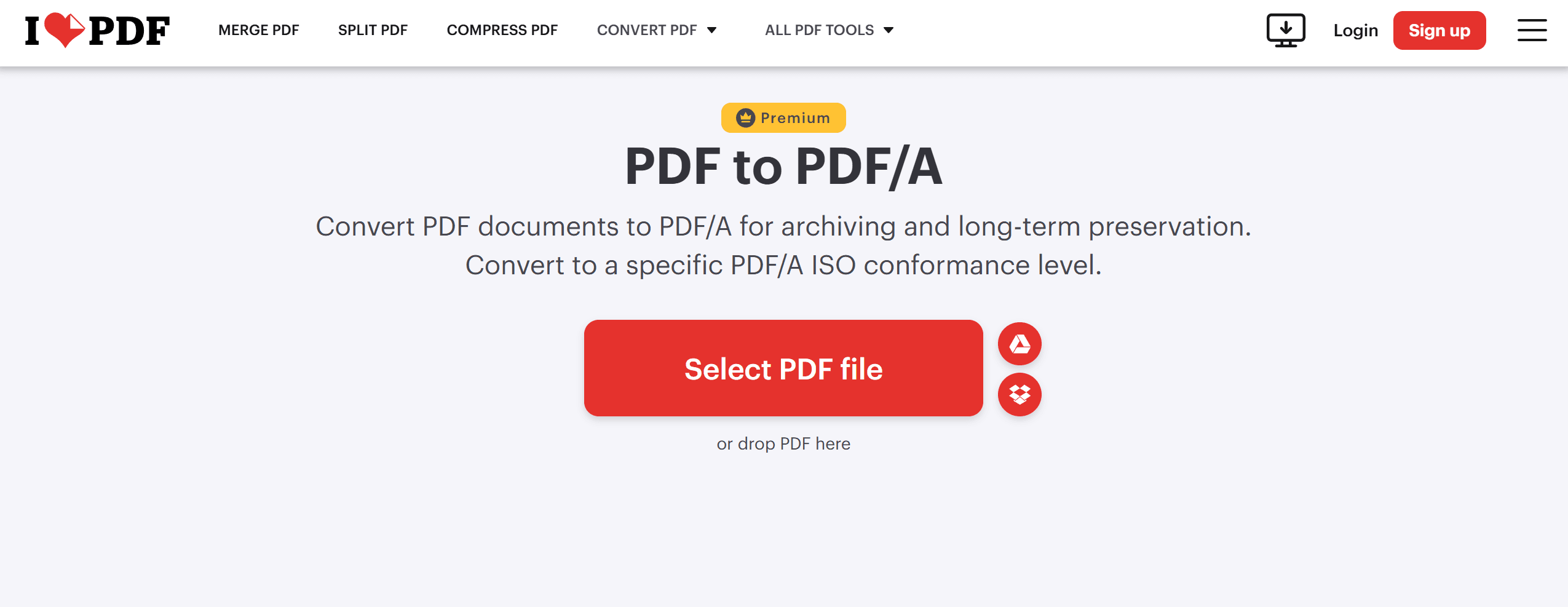 online converter from PDF to PDF/A