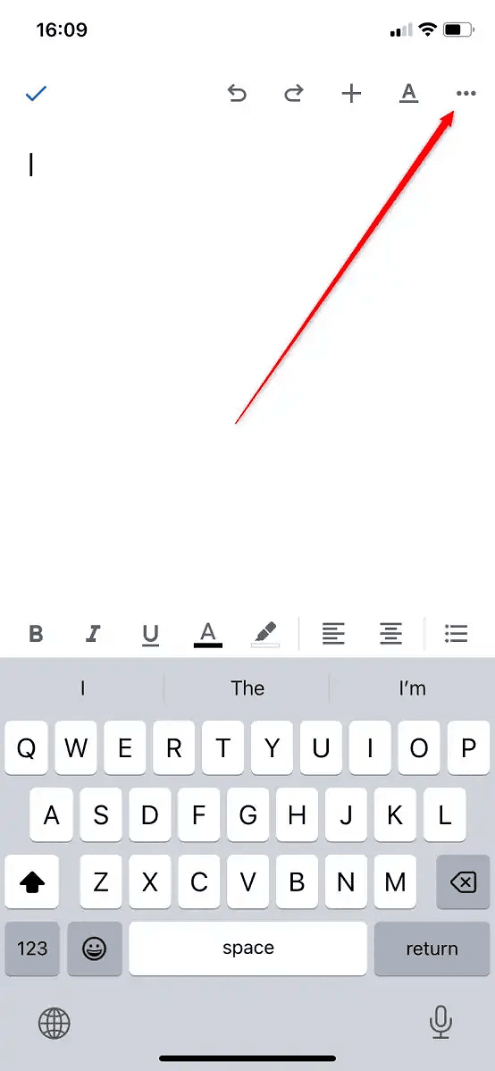 Access Menu: Tap the three dots (menu) in the top right.