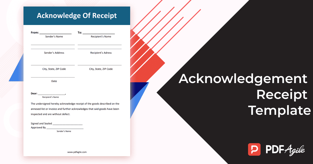 Acknowledgement Receipt Template