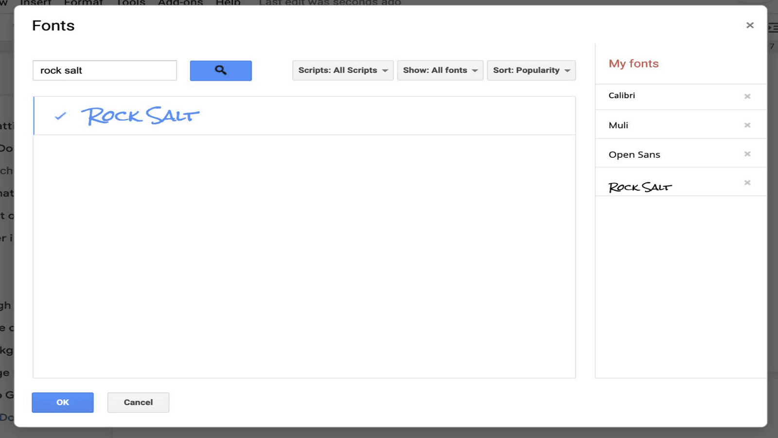 Adding New Fonts to Google Docs