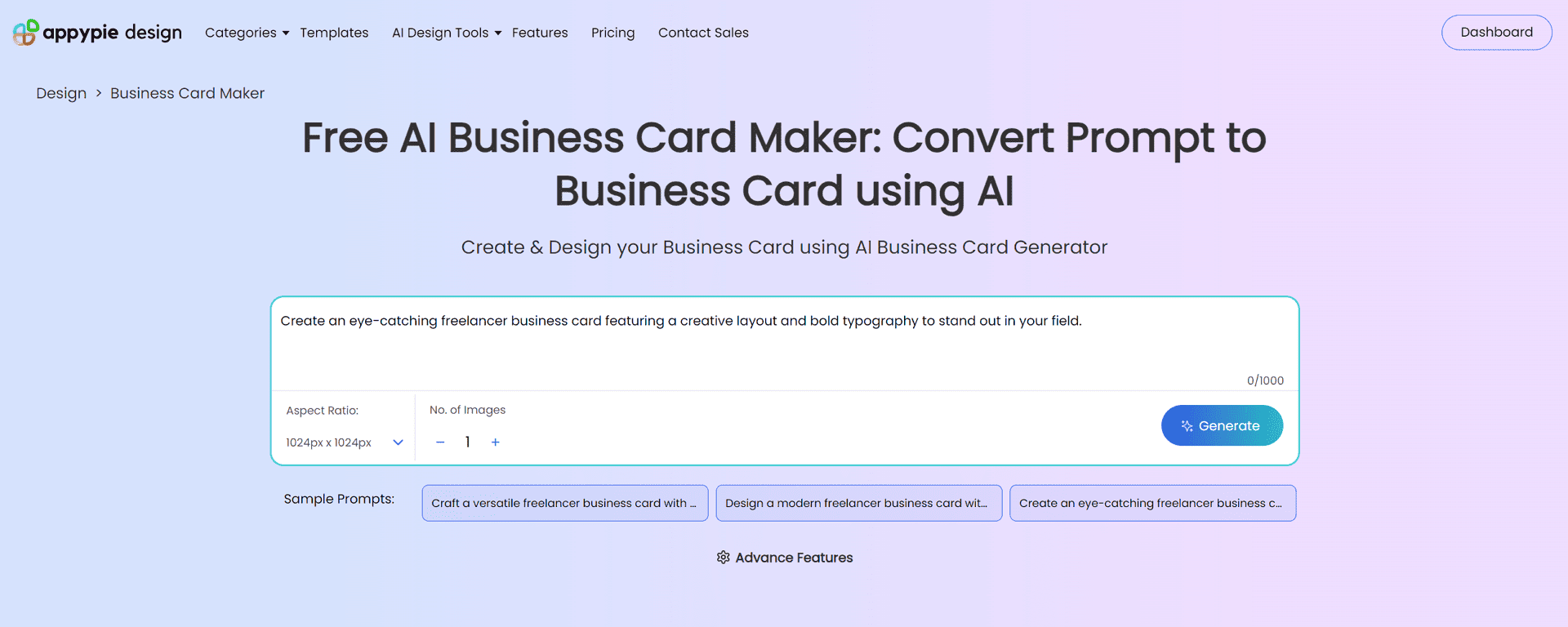 AppyPie Design - AI Business Card Maker