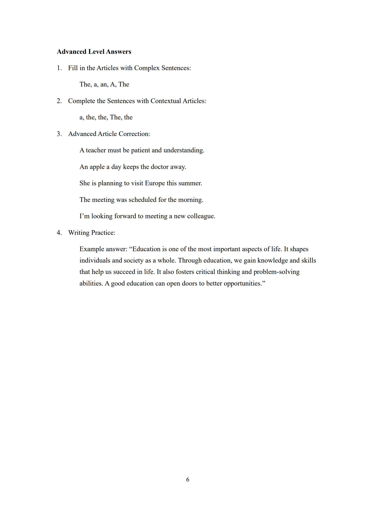 Article Worksheet 6