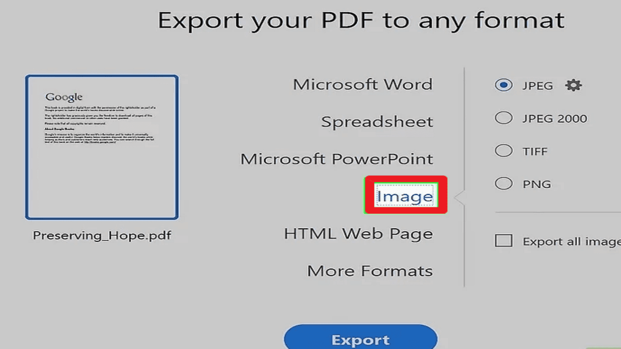 Bild → PNG auswählen