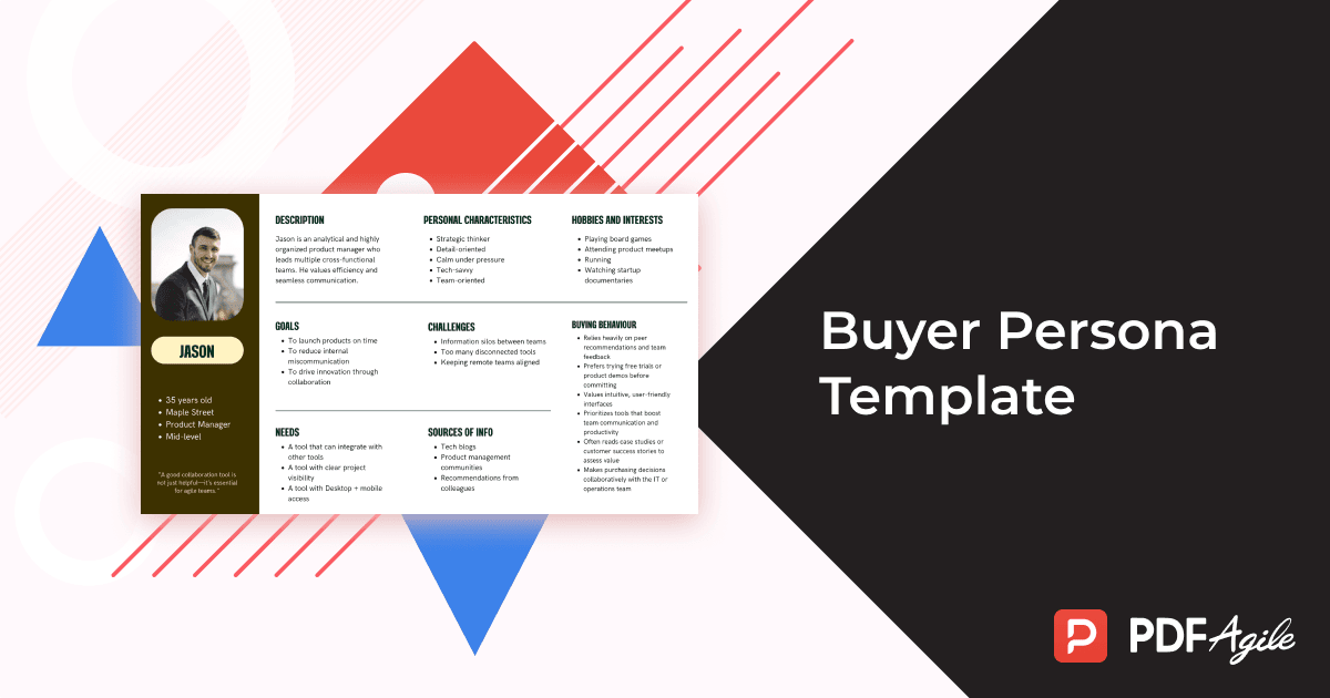 Buyer Persona Template | Free Download | PDF Agile
