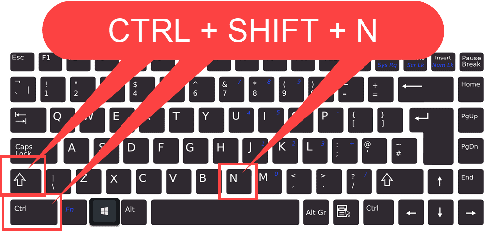 CTRL + SHIFT + N