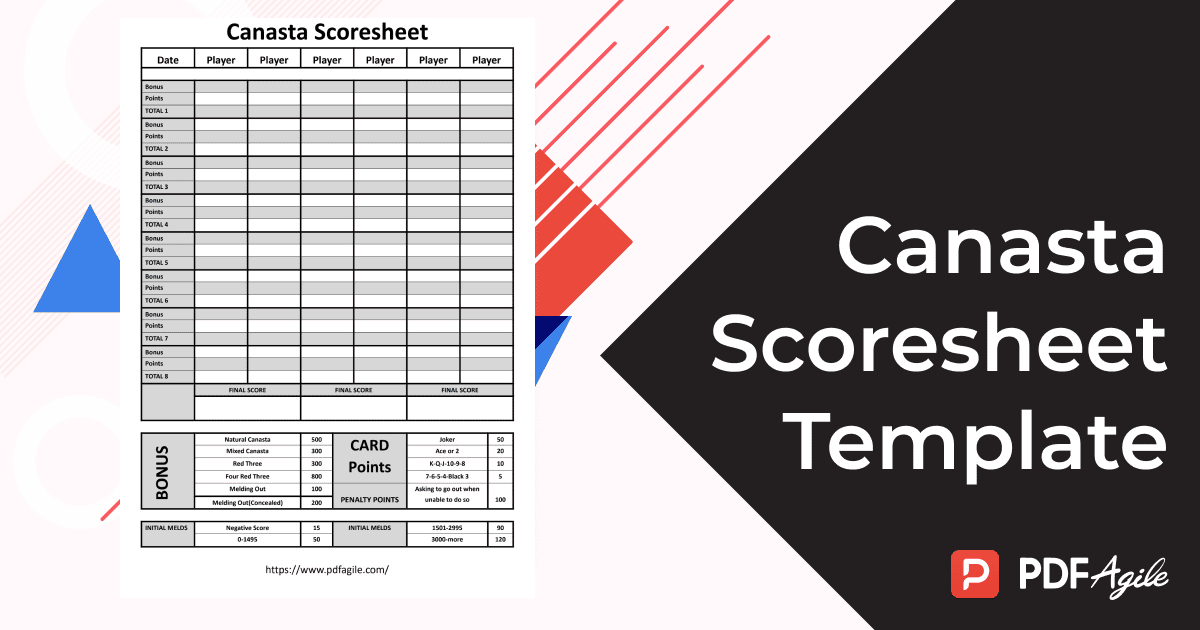 Canasta Scoresheet Template