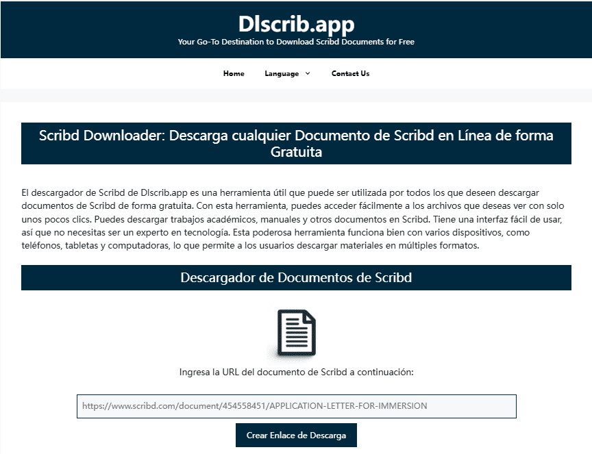 Captura de pantalla de Dlscrib