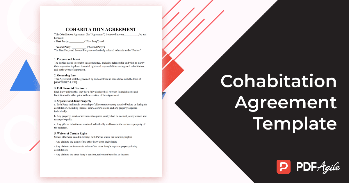 Cohabitation Agreement Template
