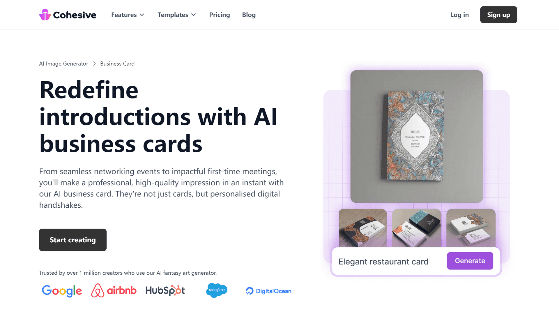 Cohesive - AI Business Cards Maker