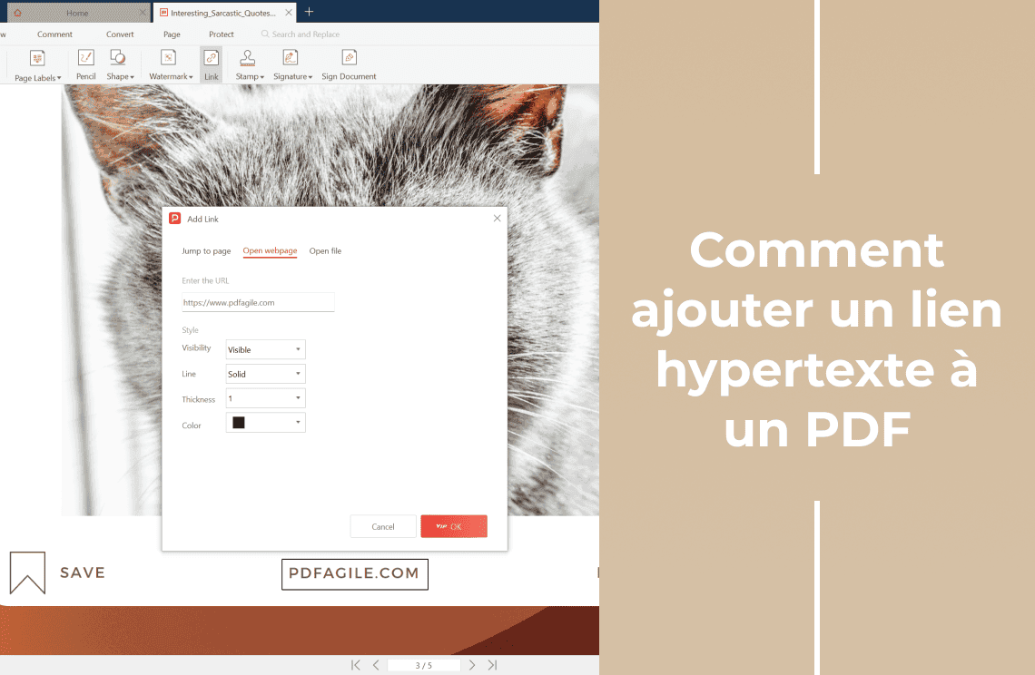 Comment ajouter un lien hypertexte à un PDF