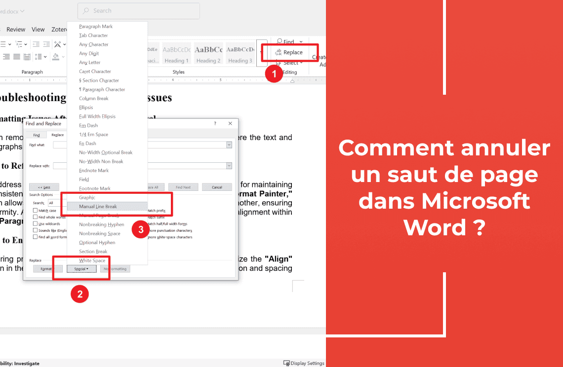 Comment annuler un saut de page dans Microsoft Word ?