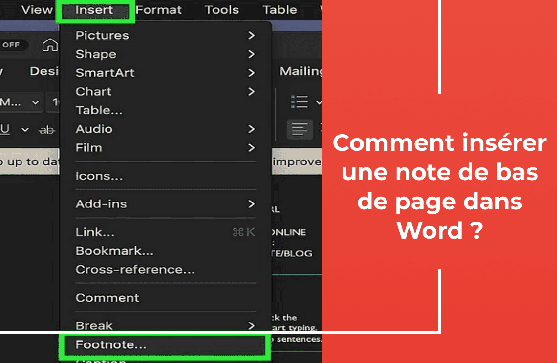 Comment insérer une note de bas de page dans Word ?