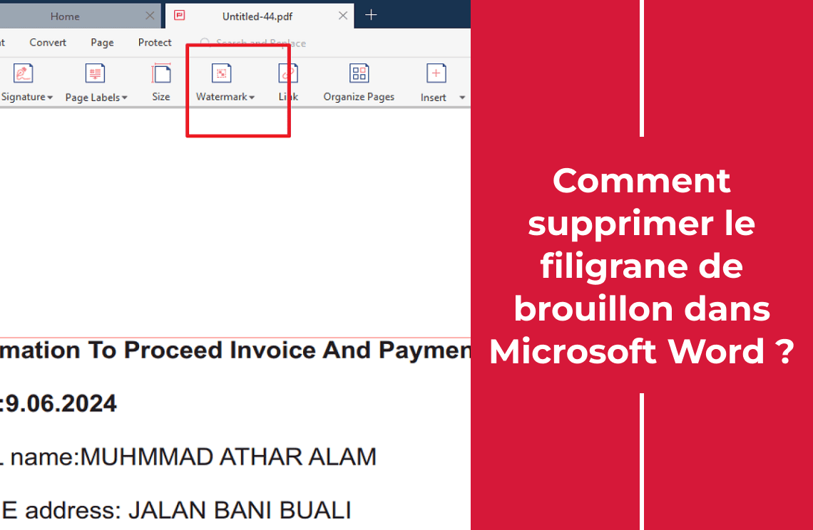 Comment supprimer le filigrane de brouillon dans Microsoft Word ?