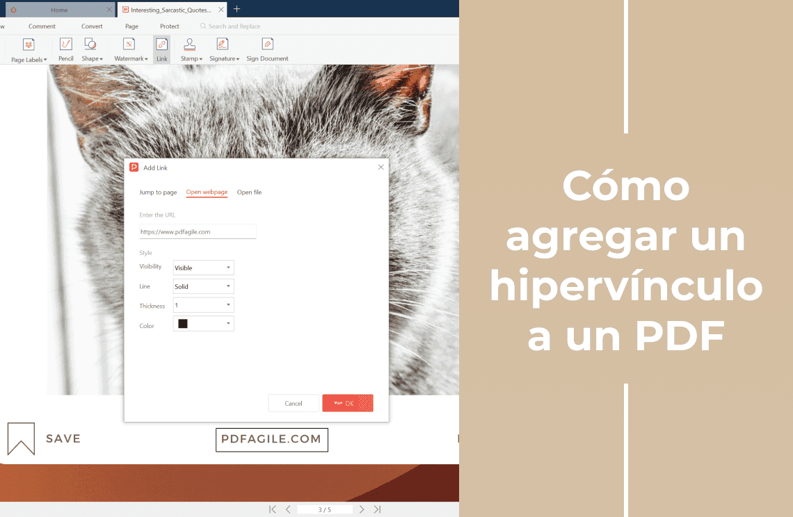 Cómo agregar un hipervínculo a un PDF