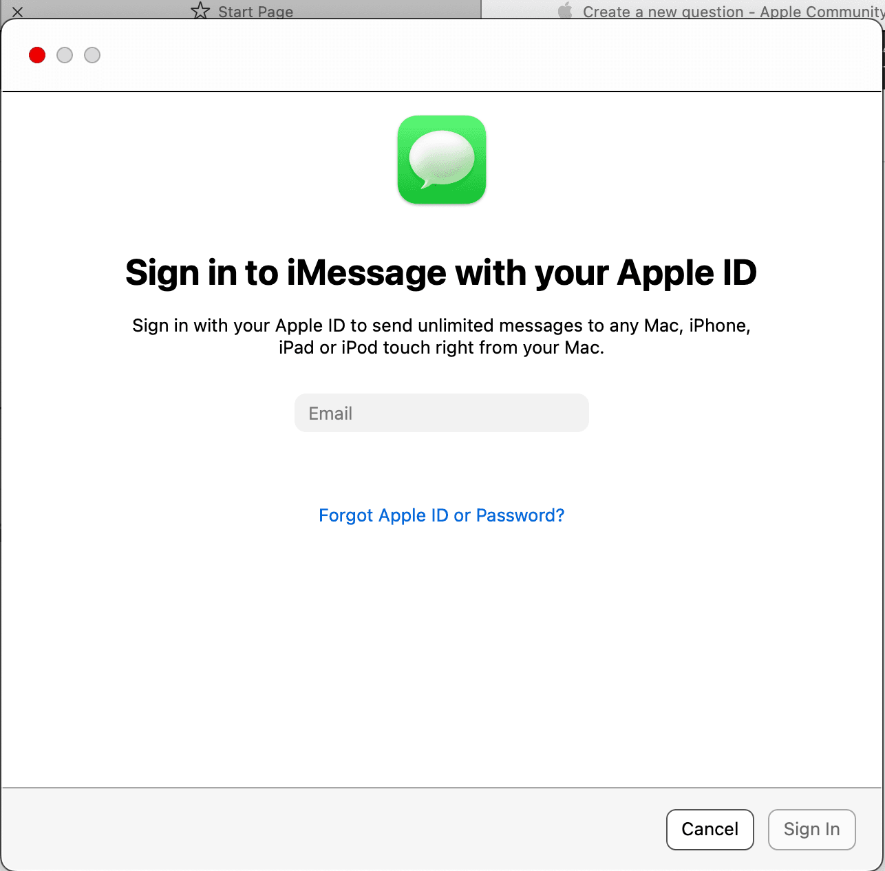 Confirm that you are signed in to iMessage with your Apple ID