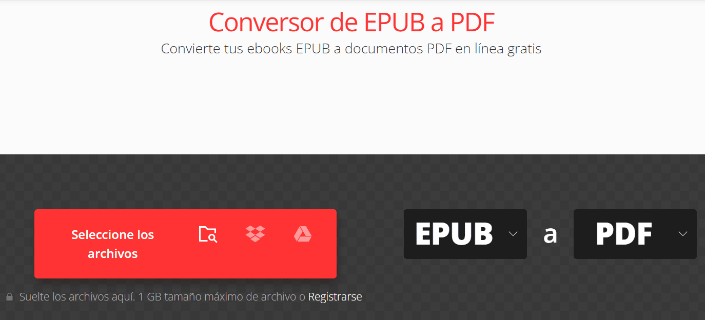 Convertir EPUB a PDF