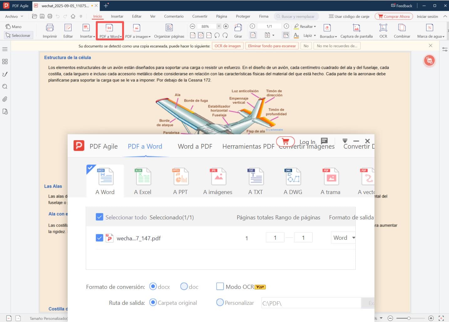 Convierta archivos PDF sin perder formato