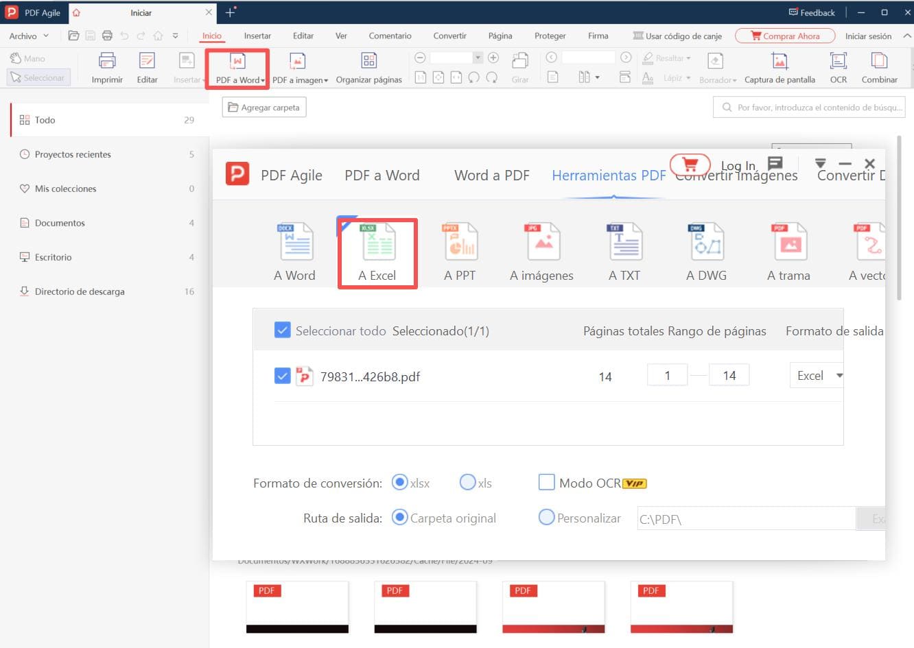 Convierta archivos PDF sin perder formato