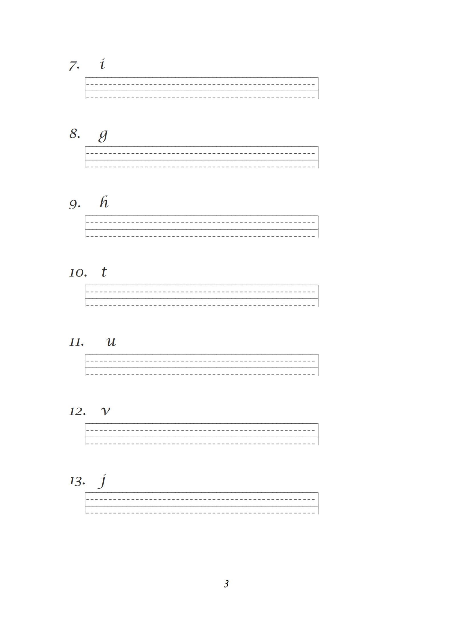 Cursive Writing Practice Sheets 3
