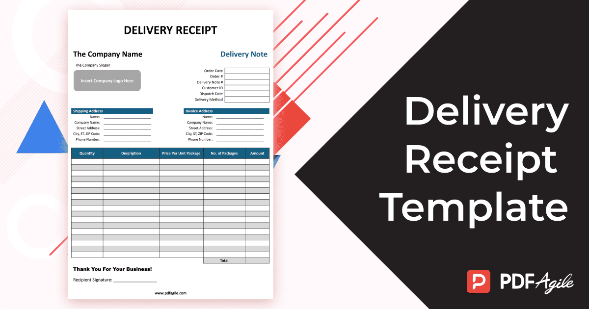 Delivery Receipt Template