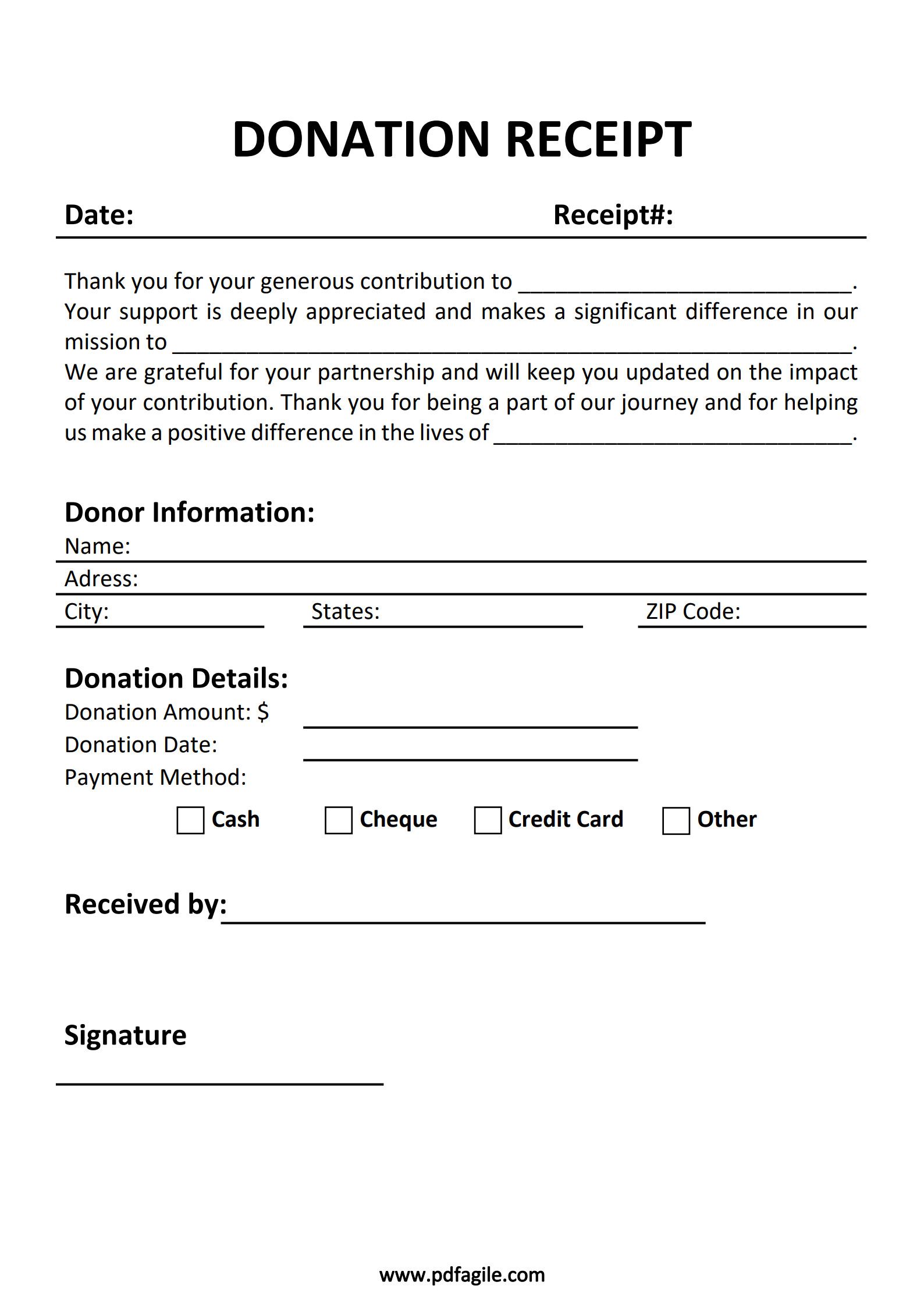 Donation Receipt