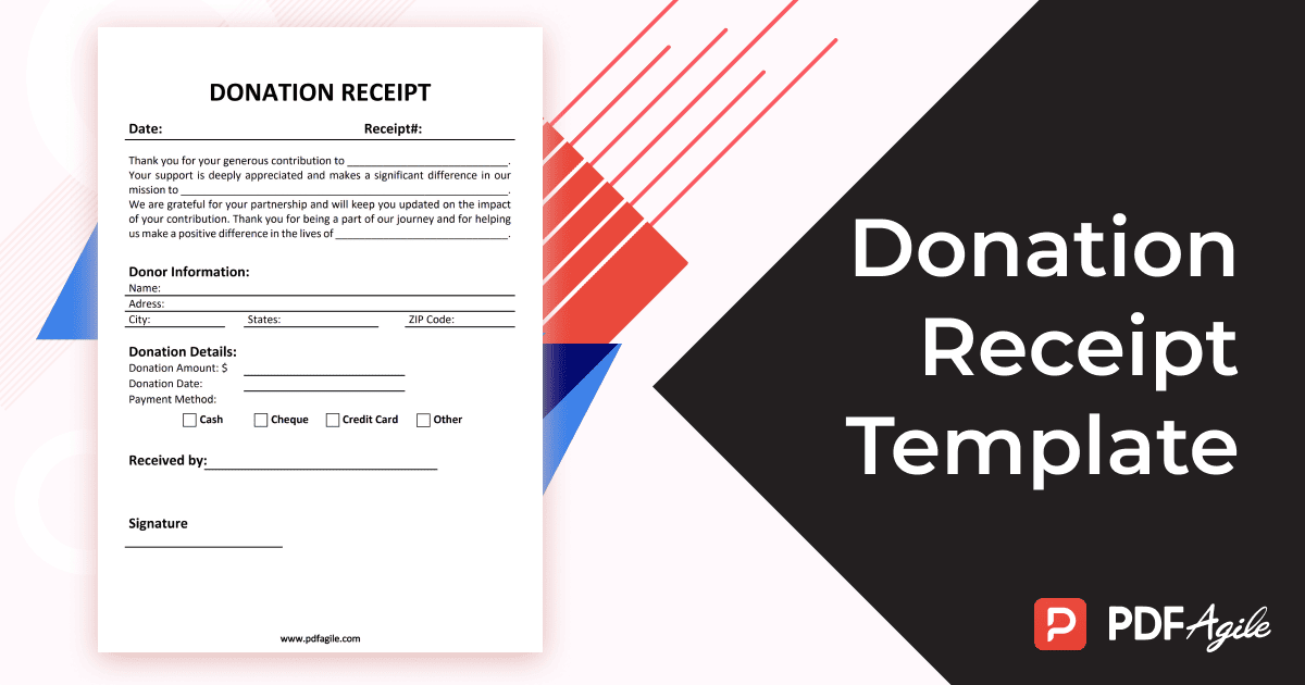 Donation Receipt Template