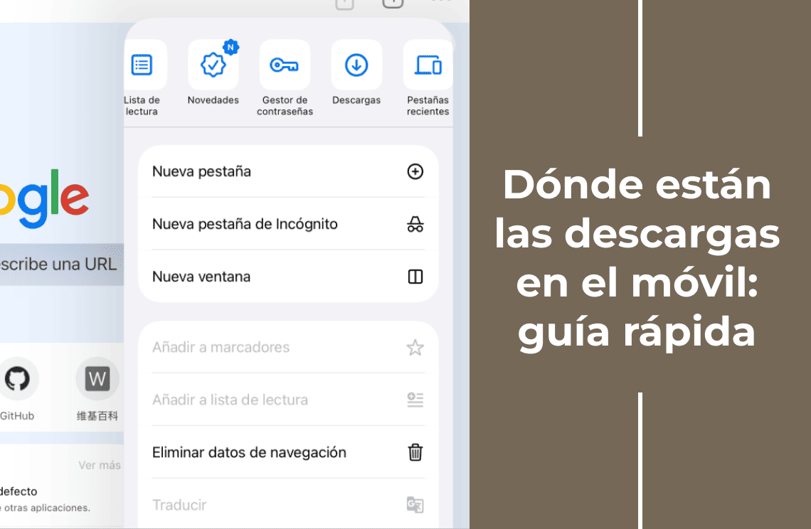 ¿Dónde están las descargas en el móvil?